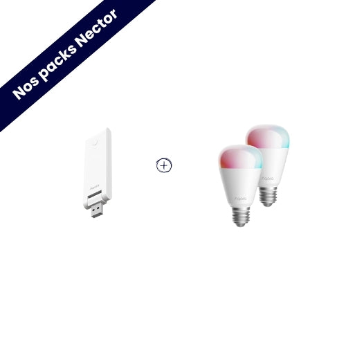 Pack éclairage 2 ampoules douilles classique E27 - Aqara