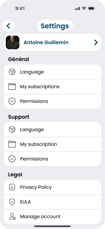 App Safee : réglages