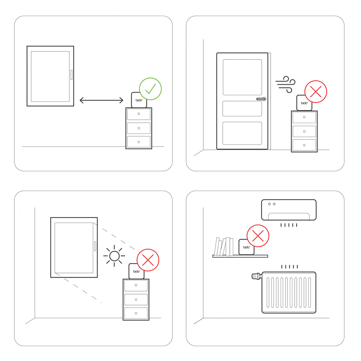 Support tado° – Accessoire de pose pour thermostat sans fil. sonde de température et contrôle de climatisation – tado°