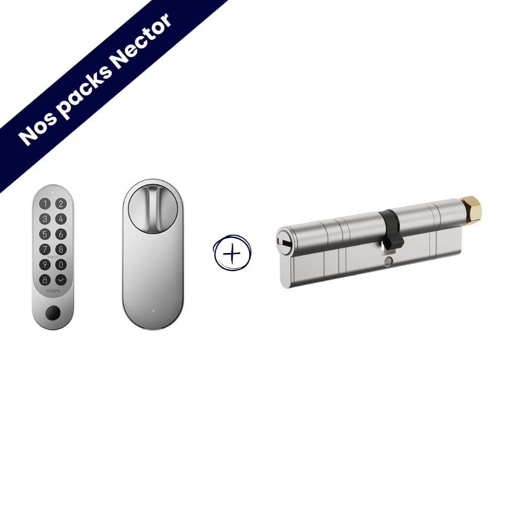 Pack serrure intelligente U200 avec cylindre ajustable – Argent – Aqara