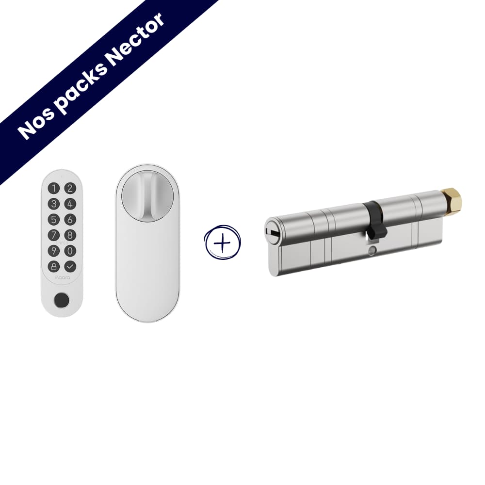 Pack serrure intelligente U200 avec cylindre ajustable – Blanc – Aqara