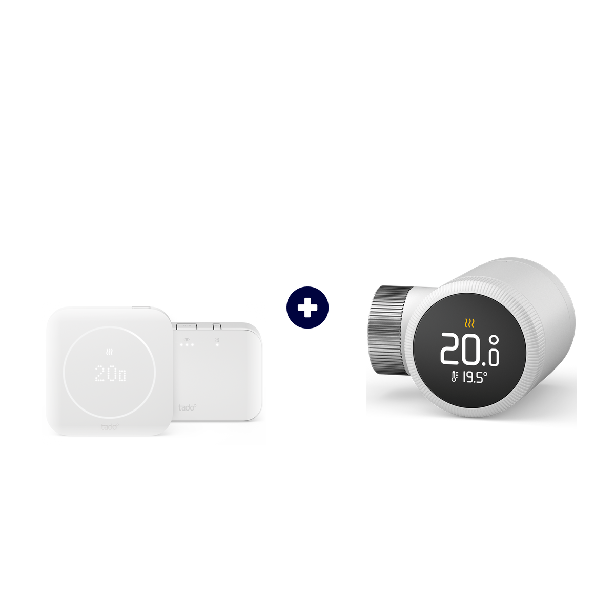 Pack tado° X (2e gén.) : kit thermostat sans fil avec Récepteur + 1 Tête thermostatique intelligente X