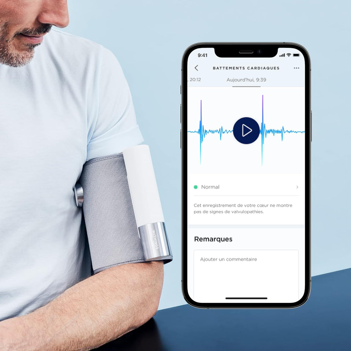 BPM Core - Tensiomètre connecté avec électrocardiogramme et stéthoscope électronique - Withings