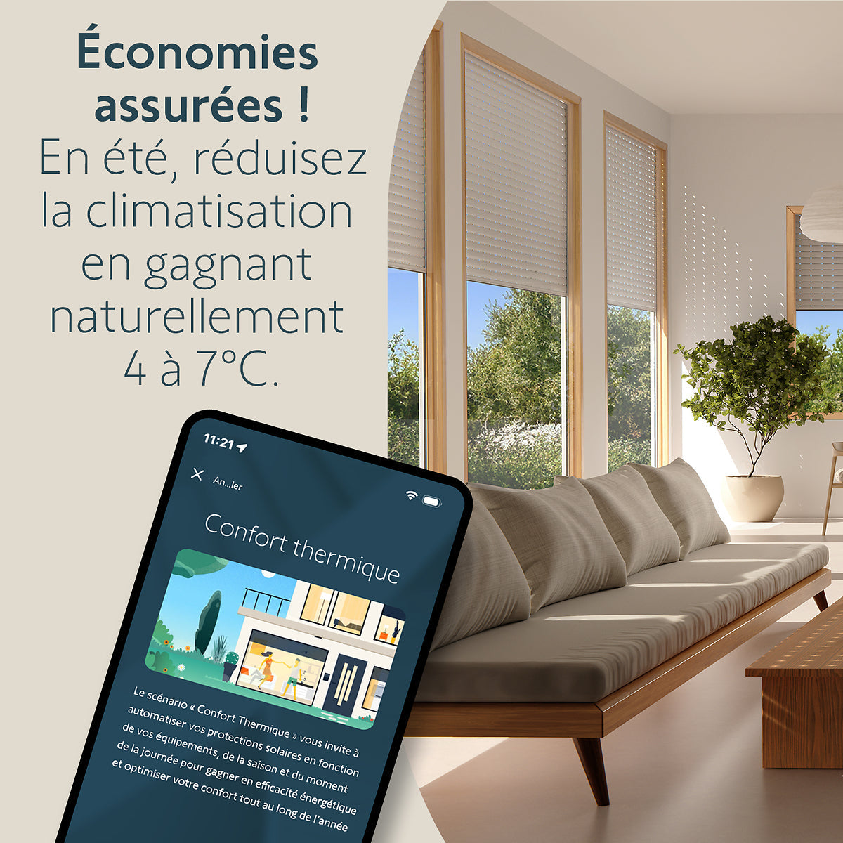 Capteur extérieur solaire de luminosité et température extérieure Sunteis io - Somfy