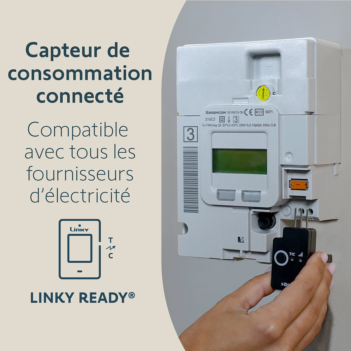 Capteur de consommation pour compteur Linky